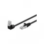 Wentronic Goobay CAT 5e F/UTP patch-kaabel, 3 m, must, 1x 90° nurga all RJ45, CCA, Gigabit Ethernet 94189