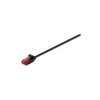 Wentronic Goobay CAT 6 õhuke paigalduskaabel, U/UTP, must, 7,5 m, vask 93729