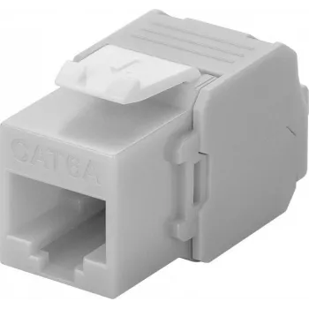 Wentronic Goobay CAT 6a Keystone RJ45 pesa, varjestamata, 500 MHz, helehall-valge (90693)