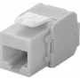 Wentronic Goobay CAT 6a Keystone RJ45 pesa, varjestamata, 500 MHz, helehall-valge (90693)