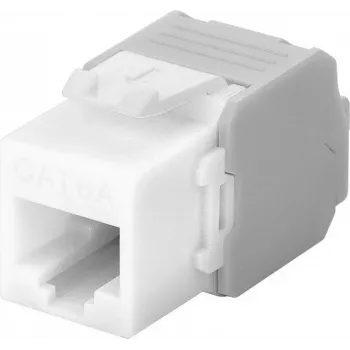 Wentronic Goobay CAT 6a Keystone RJ45 pesa, varjestamata, 500MHz, valge (90867)