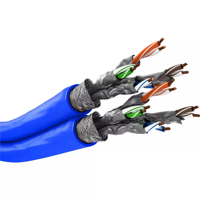 Wentronic Goobay CAT 7A Duplex võrgukaabel S/FTP PiMF sinine - vaskjuht CU AWG 22/1 (75716)