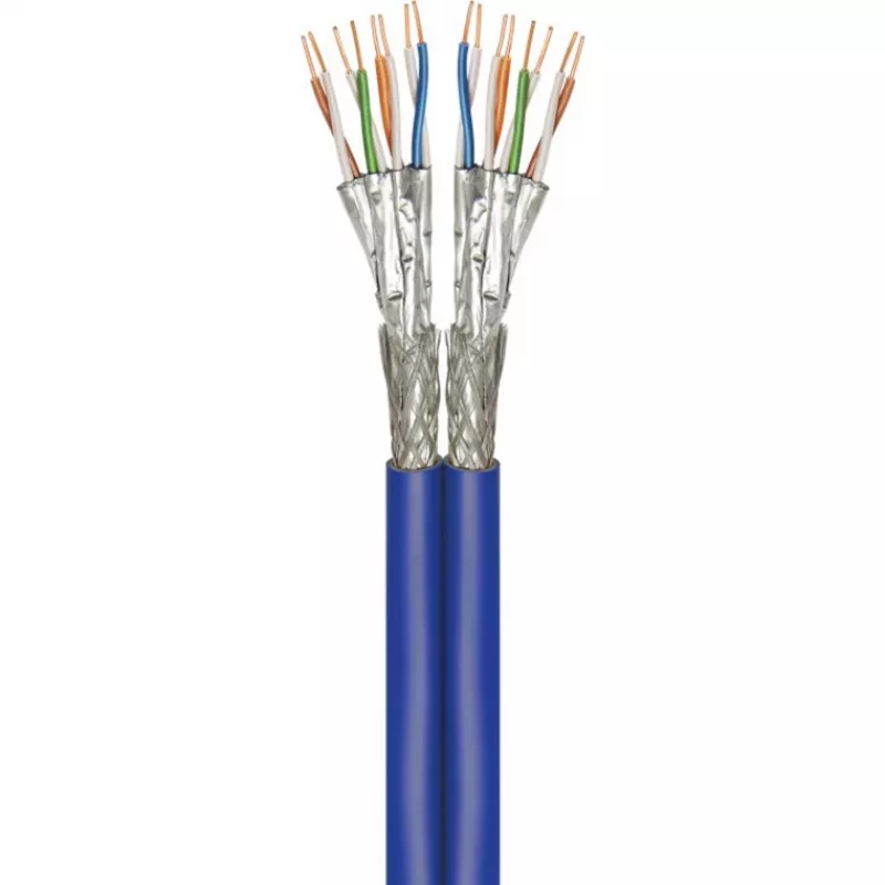 Wentronic Goobay CAT 7A Duplex võrgukaabel S/FTP PiMF sinine - vaskjuht CU AWG 22/1 (75716)