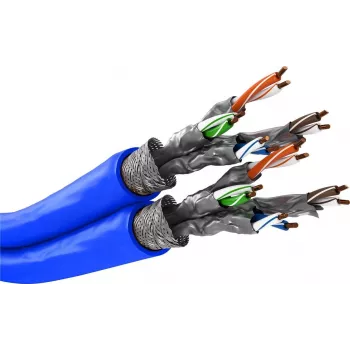 Wentronic Goobay CAT 7A Duplex võrgukaabel S/FTP PiMF sinine - vaskjuht CU AWG 22/1 (75716)
