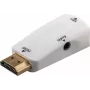 Wentronic Goobay kompaktne HDMI-VGA adapter heliga - HDMI isane VGA emasele + 3,5 mm pistik, 1080p, must 44793