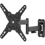 WENTRONIC Goobay FULLMOTION (S) TV seinakinnitus 19–43-tollistele ekraanidele, 20 kg, täisliikumine, pööramine, kallutamine, VESA kuni 200x200, must 79762