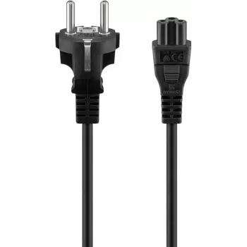 Wentronic Goobay toitepikenduskaabel, Schuko pistik Schuko pesasse, 1 m, must, 16 A, 250 V, H05VV-F 3G1.5, nurga all pistik, CE/VDE 57846