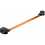 WENTRONIC Goobay RJ45 akna läbiviigu kaabel üliõhuke 0,25 m, lame, Gigabit Ethernet, läbipaistev/valge 71411