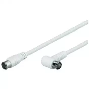 Wentronic Goobay SAT nurga all ühenduskaabel F-Quick to F-Quick 90° valge 2,5 m neljakordselt varjestatud 67348