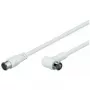 Wentronic Goobay SAT nurga all ühenduskaabel F-Quick to F-Quick 90° valge 2,5 m neljakordselt varjestatud 67348