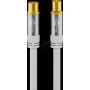 Wentronic Goobay TV antennikaabel 1m valge kullatud 4x varjestatud 135dB koaksiaal emane-isane 70313
