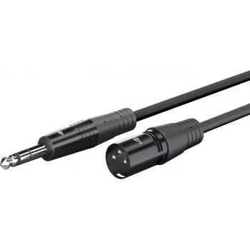 Wentronic Goobay XLR - 6,35 mm jack-audiokaabel, 2 m, must, 80050
