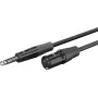 Wentronic Goobay XLR - 6,35 mm jack-audiokaabel, 2 m, must, 80050