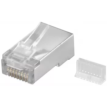 Wentronic RJ45 modulaarpistik varjestatud 8P8C ümarale kaablile, lahtiselt