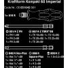 Wera 17-osaline Kraftform Kompakt 60 otsakute komplekt, pilu-, Phillips-, Pozidriv-, TORX BO 05051042001