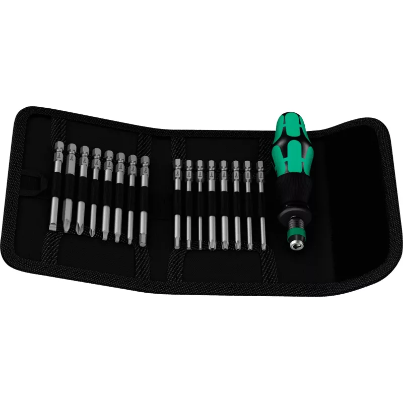 Wera 17-osaline Kraftform Kompakt 60 otsakute komplekt, pilu-, Phillips-, Pozidriv-, TORX BO 05051042001