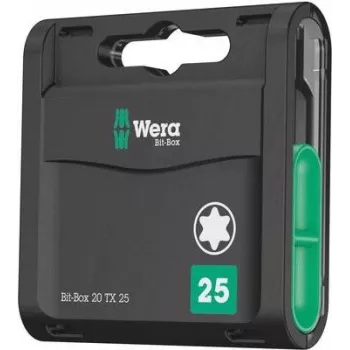 Wera 20-osaline Bit-Check komplekt, TORX TX 25, 25 mm pikkus, 1/4 tolli kuuskantajam, koos Rapidaptor kiirvabastusega otsakuhoidjaga 05057773001