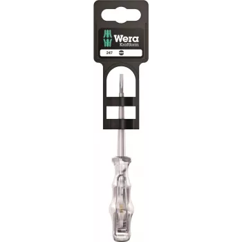 Wera 247 Pingetester-kruvikeeraja, piluga 0,5 x 3,0 x 70 mm, 150-250V AC, DIN VDE 0680-6, Kraftform käepide 05100100001