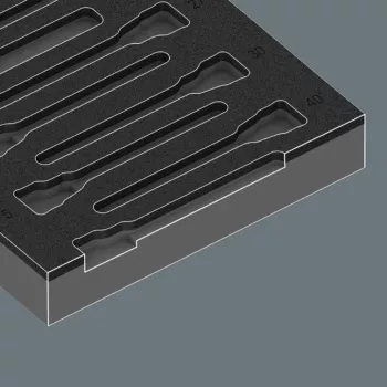 Wera 9723 vahtplastist sisetükk Zyklop B 3/8-tolline Bit-Nut komplekt 1, 19-osaline