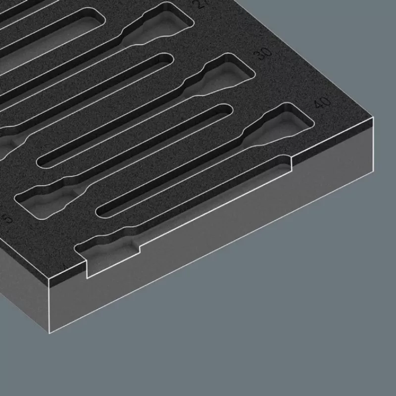 Wera 9723 vahtplastist sisetükk Zyklop B 3/8-tolline Bit-Nut komplekt 1, 19-osaline