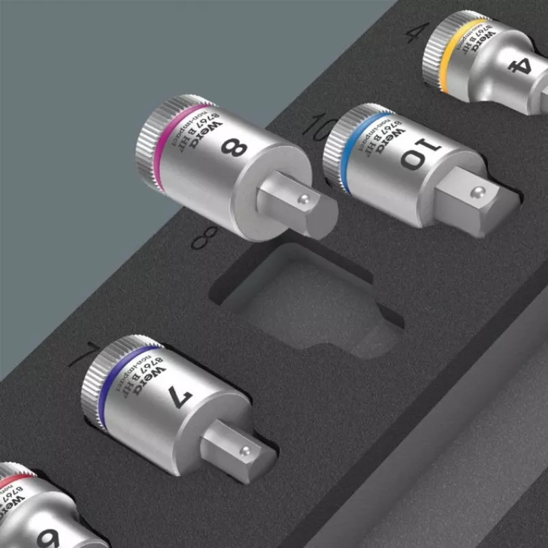 Wera 9723 vahtplastist sisetükk Zyklop B 3/8-tolline Bit-Nut komplekt 1, 19-osaline