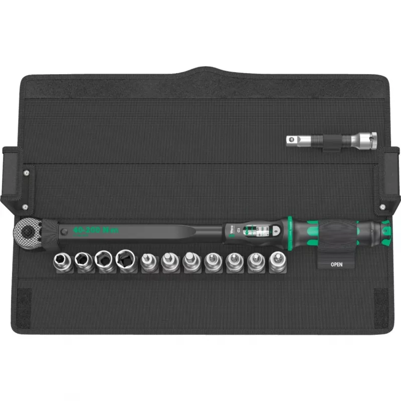Wera Click-Torque C 3 Set 1 Momentvõtme komplekt, 1/2 inch pesa, 40-200 Nm, 4-osaline