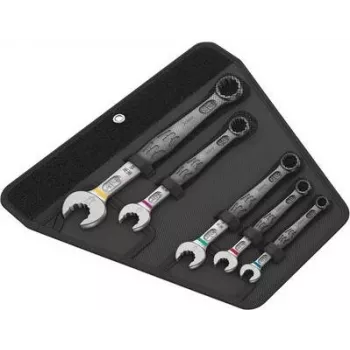 Wera Joker 6003 5 Imperial Set 1 kombineeritud mutrivõtmete komplekt, 5 osa, 5/16 tolli–9/16 tolli, kroom-molübdeen, nikkel-kroom, tekstiilist kott 05020240001