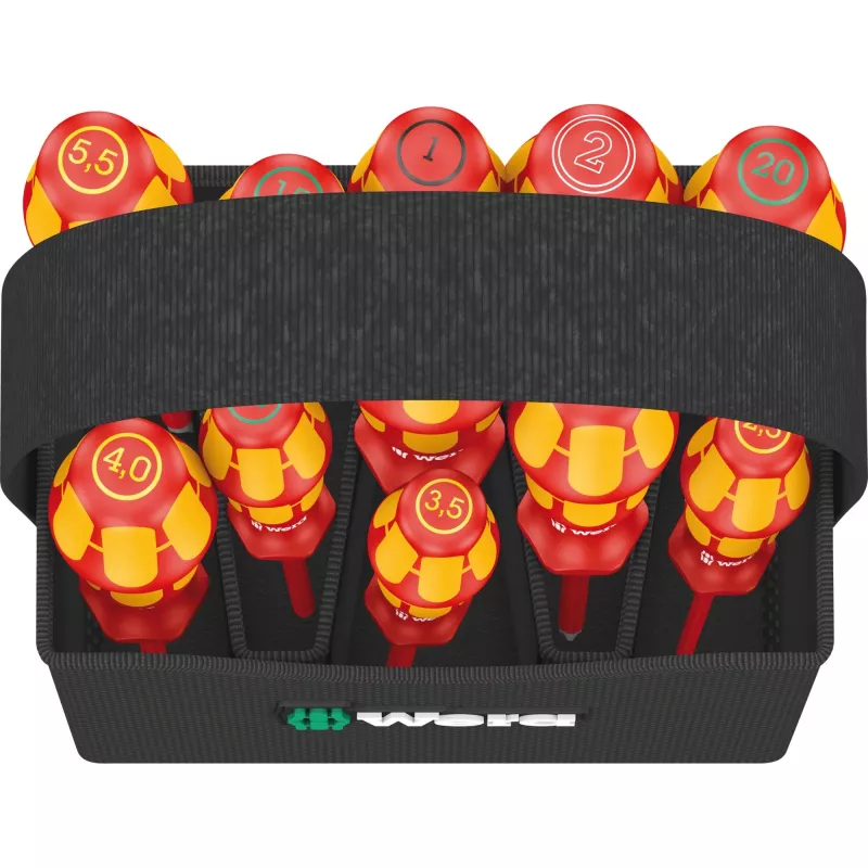 Wera Kraftform 2go 100 kruvikeeraja otsakute komplekt, 11-osaline, Phillips, Pozidriv, Torx, 25 mm otsakud, Rapidaptor otsakuhoidja ja tekstiilist karbiga 05004310001