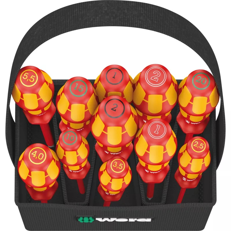 Wera Kraftform 2go 100 kruvikeeraja otsakute komplekt, 11-osaline, Phillips, Pozidriv, Torx, 25 mm otsakud, Rapidaptor otsakuhoidja ja tekstiilist karbiga 05004310001