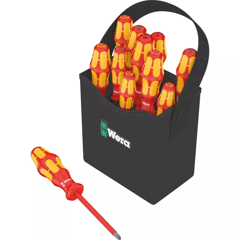 Wera Kraftform 2go 100 kruvikeeraja otsakute komplekt, 11-osaline, Phillips, Pozidriv, Torx, 25 mm otsakud, Rapidaptor otsakuhoidja ja tekstiilist karbiga 05004310001