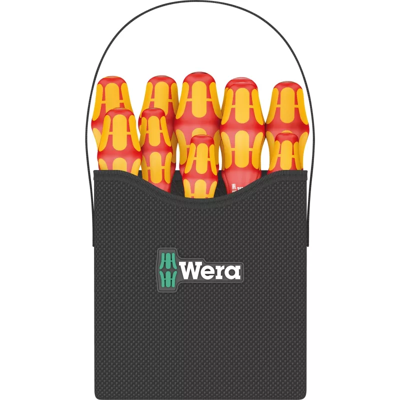 Wera Kraftform 2go 100 kruvikeeraja otsakute komplekt, 11-osaline, Phillips, Pozidriv, Torx, 25 mm otsakud, Rapidaptor otsakuhoidja ja tekstiilist karbiga 05004310001