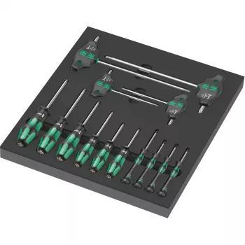 Wera Kraftform Plus 6-osaline lame/Phillips/Pozidriv kruvikeerajate komplekt Lasertip ja seinahoidikuga