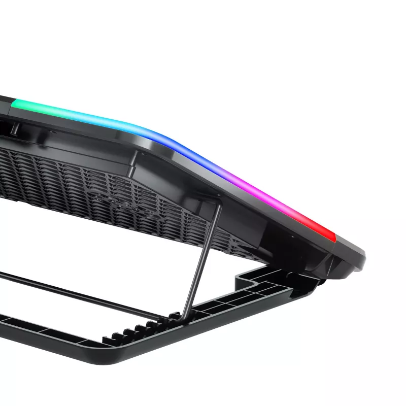 White Shark ICE BLADE GCP-96 kahe ventilaatoriga sülearvuti jahutusalus sinise LED-valgustusega, kuni 17 tolli, 5 reguleeritavat asendit