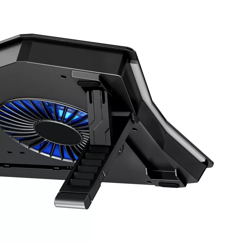 White Shark ICE GUARD GCP-4 jahutusalus kahe 125 mm sinise LED-ventilaatoriga, 5 kõrgusseadet, kuni 17,3 tolli