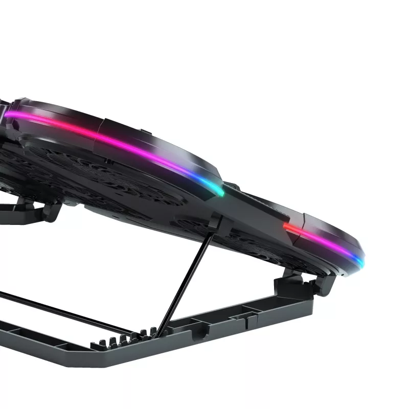 White Shark ICE STORM GCP-6 Sülearvuti jahutusalus, 2x125mm ventilaatorid, Sinine LED, USB, kuni 17 tolli