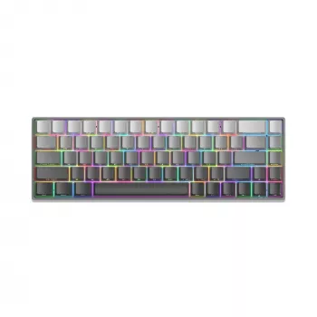White Shark Nunchaku Mechanical Gaming Keyboard TKL, Grey, Outemu Blue Switch, RGB Hot-Swap, Wired USB