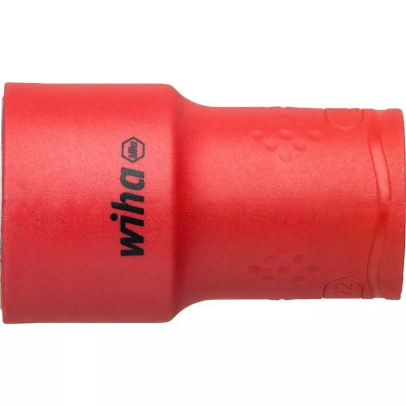 Wiha 43024 isoleeritud põrkmehhanismi ja padrunite komplekt, 1/2 tolli ajam, 21-osaline, VDE sertifitseeritud, punane/kollane