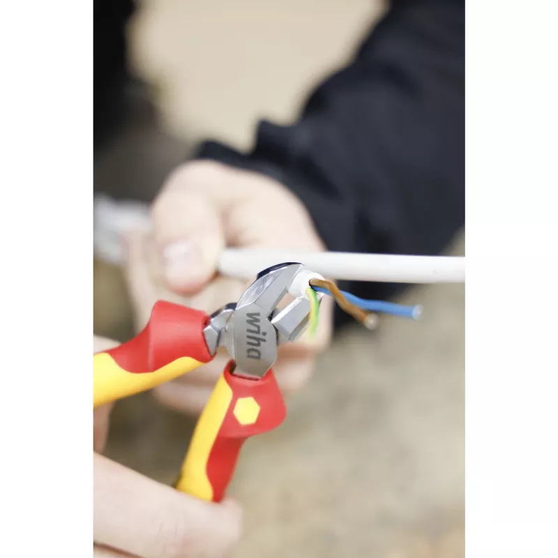 Wiha 43458 Professionaalne elektrikäärid-diagonaallõikur 200 mm, VDE isoleeritud, punane/kollane