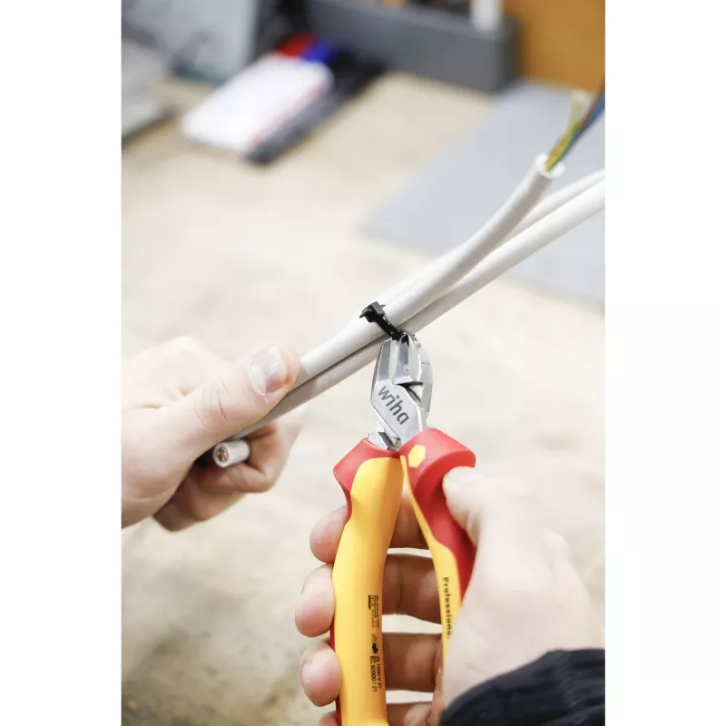Wiha 43458 Professionaalne elektrikäärid-diagonaallõikur 200 mm, VDE isoleeritud, punane/kollane