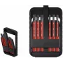 Wiha slimBit electric 45804 isoleeritud VDE kruvikeeraja otsakute komplekt, 6 osa, pilu-, Phillips-, Pozidriv-, TORX-otsakud, 75 mm