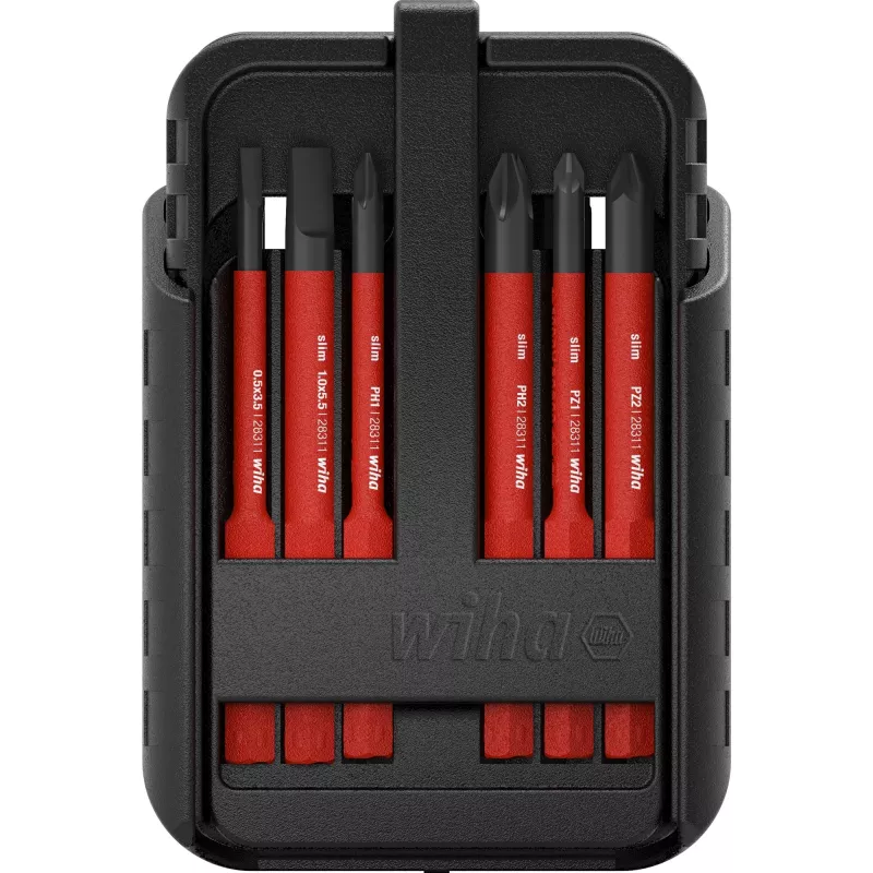 Wiha VDE vahetatavate teradega kruvikeeraja komplekt 12-osaline slimBit electric SB2831B951