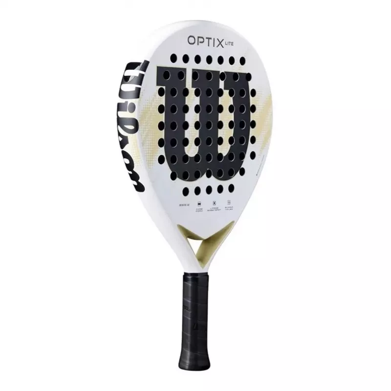 Wilson Optix V2 Lite Padel Racket - Teardrop Shape, Soft EVA Core, Fiberglass Face, Black/Green