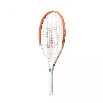 Wilson Roland Garros Elite Junior 21 tennisereket - 3 1/2 käepide, sinine/savi/valge, eelpingestatud, peakate