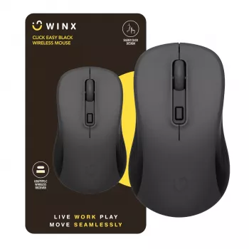 WINX CLICK Easy 1600DPI 2.4GHz juhtmevaba hiir - must