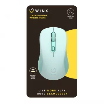 WINX CLICK Easy 1600DPI 2.4GHz juhtmevaba hiir - roheline