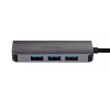 WINX CONNECT Simple USB/Type-C jaotur, 3x USB-A 5Gbps + USB-C PD 100W, Space Grey