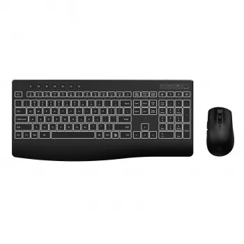 WINX DO Business taustvalgustusega juhtmega klaviatuuri ja hiire komplekt – täissuuruses membraan, vikerkaare-LED, reguleeritav DPI, veekindel, USB Plug & Play