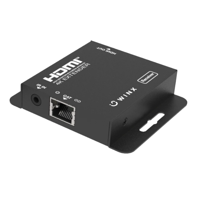 WINX LINK FAR 4K HDMI Extender üle ühe Cat5e/6/7 kuni 60m IR pass-through, HDCP 1.4, must