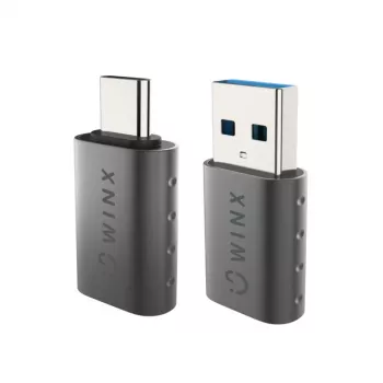 WINX LINK Simple Type-C ja USB adapteri komplekt – USB-C isane USB-A emasele ja USB-A isane USB-C emasele, USB 2.0, 480 Mbps, kosmosehall