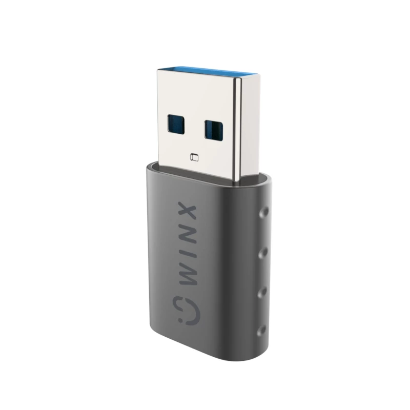 WINX LINK Simple USB to Type-C adapteri kahekomplekt (USB-A isane USB-C emane, 5Gbps, 15W, Space Grey, 2 tk)